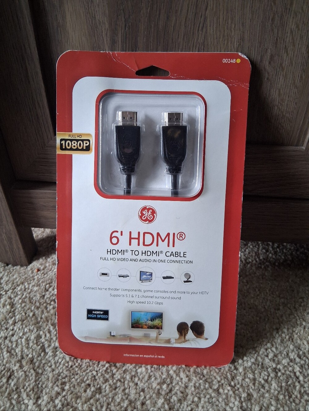 GE 6' HDMI To HDMI Cable - Black Connectors
